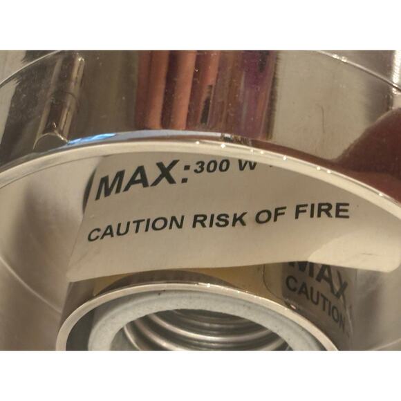 Rejuvenation 12" Ormandy Pendant Light Polished Nickel Length is 26" MINT - Picture 6 of 7